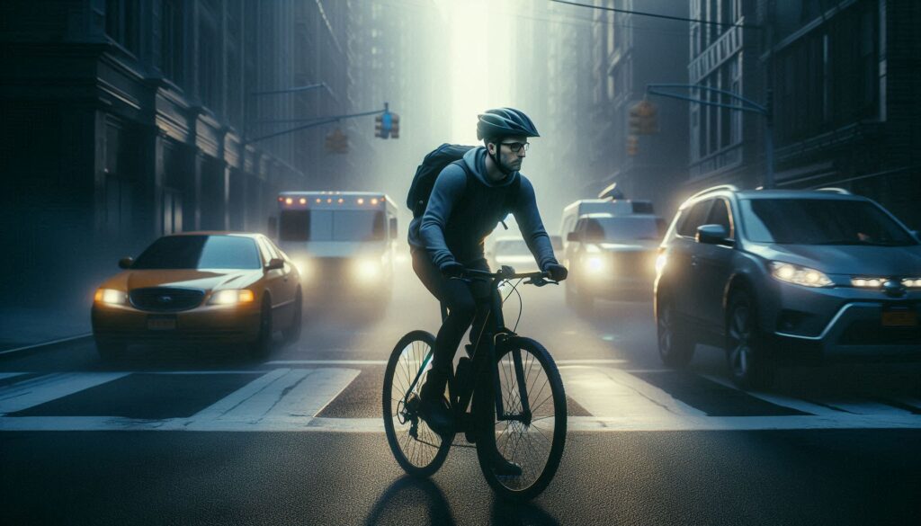 Bicyclist in NYC