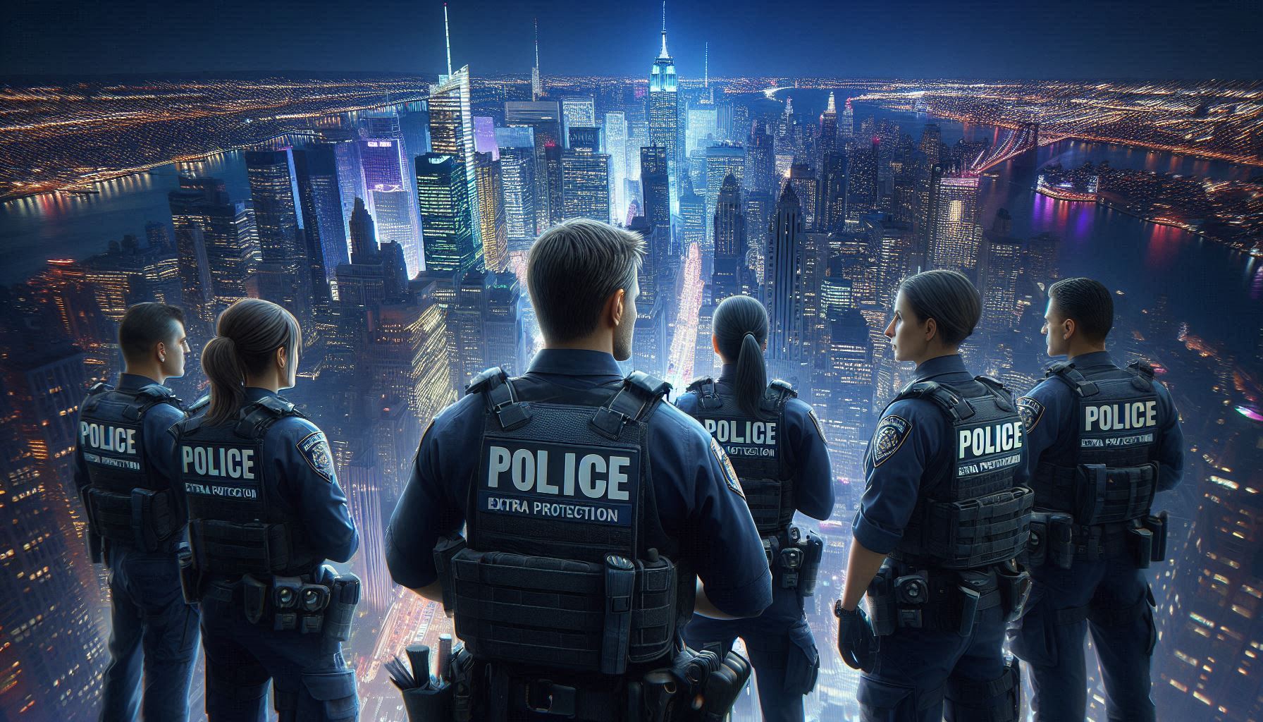 Police Overlooking NYC