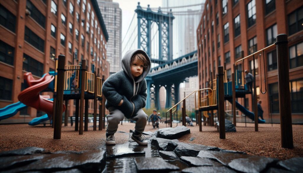 child in playground